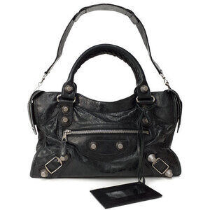 Balenciaga The Giant City Leather Shoulder Bag